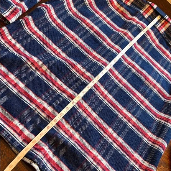 Alex Mill Plaid Flannel Button Down Shirt Blue White Red Size XL - Picture 13 of 13